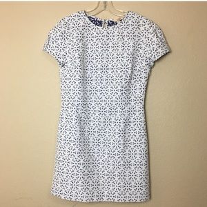 Brooks Brothers Eyelet Print Sheath Dress